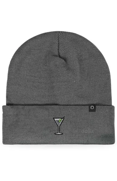 Dalix Martini Beanie Cap In Gray