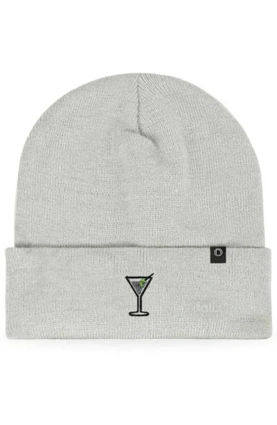 Dalix Martini Beanie Cap In Gray