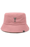 Dalix Martini Bucket Hat In Peach Melba