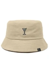 Dalix Martini Bucket Hat In Sesame Beige