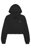 Dalix Martini Cropped Hoodie In Dark Heather