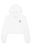 Dalix Martini Cropped Hoodie In White