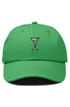 Dalix Martini Embroidered Casual Cap In Kelly Green