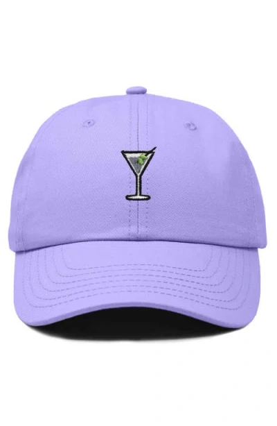 Dalix Martini Embroidered Casual Cap In Lavender