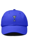 Dalix Martini Embroidered Casual Cap In Royal Blue