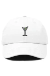 Dalix Martini Embroidered Casual Cap In White