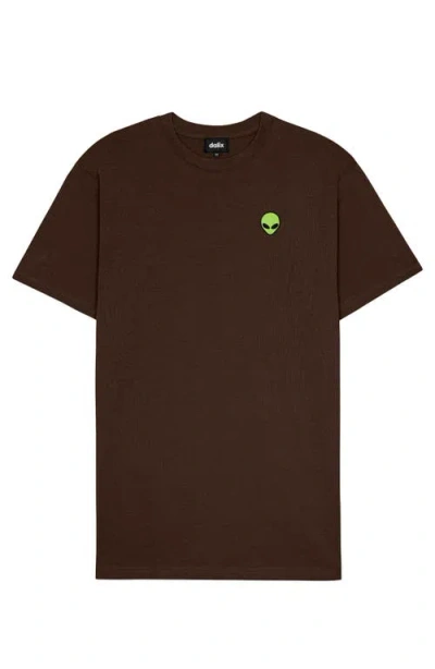 Dalix Mens Alien Heavyweight Soft Tee In Brown