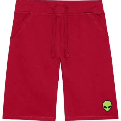 Dalix Mens Alien Midweight Fleece Short In Red