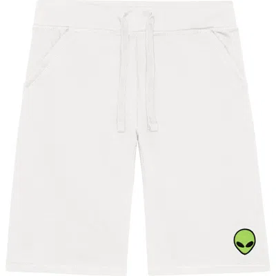 Dalix Mens Alien Midweight Fleece Short In White
