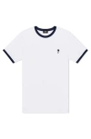 Dalix Mens Astronaut Jersey Ringer Tee In White