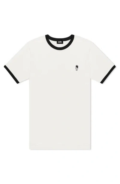Dalix Mens Astronaut Jersey Ringer Tee In White