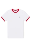 Dalix Mens Astronaut Jersey Ringer Tee In White