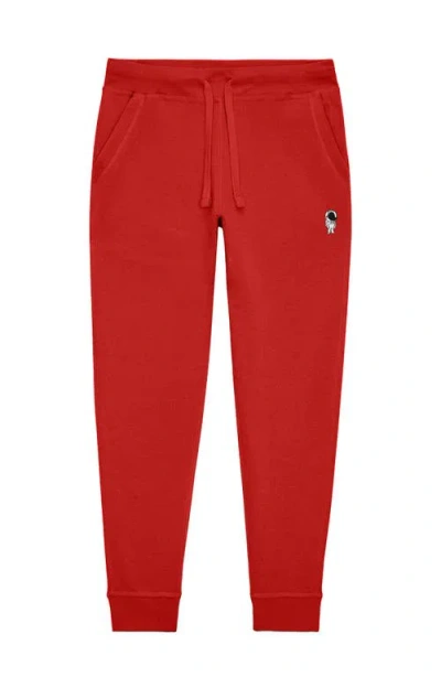 Dalix Mens Astronaut Midweight Fleece Jogger Pant In Red