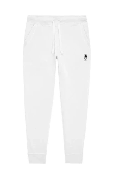 Dalix Mens Astronaut Midweight Fleece Jogger Pant In White