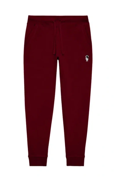 Dalix Mens Astronaut Midweight Fleece Jogger Pant In Burgundy