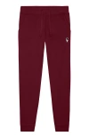 Dalix Mens Astronaut Midweight Fleece Jogger Pant In Burgundy