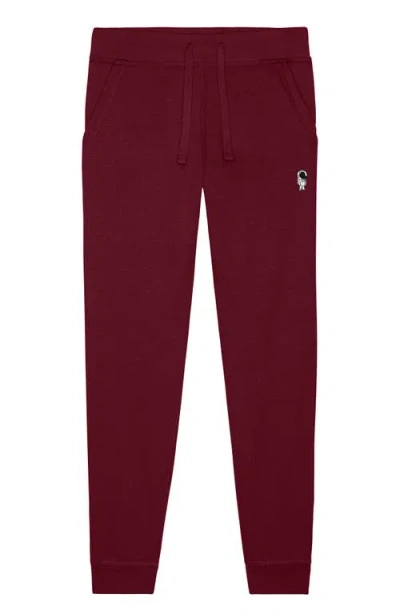 Dalix Mens Astronaut Midweight Fleece Jogger Pant In Burgundy