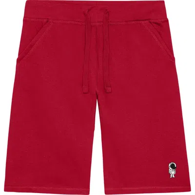 Dalix Mens Astronaut Midweight Fleece Short In Red