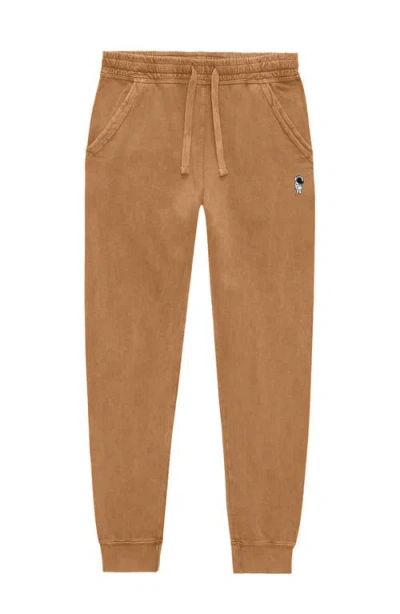 Dalix Mens Astronaut Midweight Washed Jogger Pant In Brown