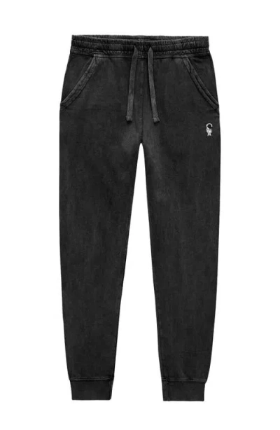 Dalix Mens Astronaut Midweight Washed Jogger Pant In Black