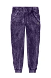 Dalix Mens Astronaut Midweight Washed Jogger Pant In Purple