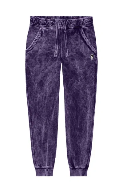 Dalix Mens Astronaut Midweight Washed Jogger Pant In Purple