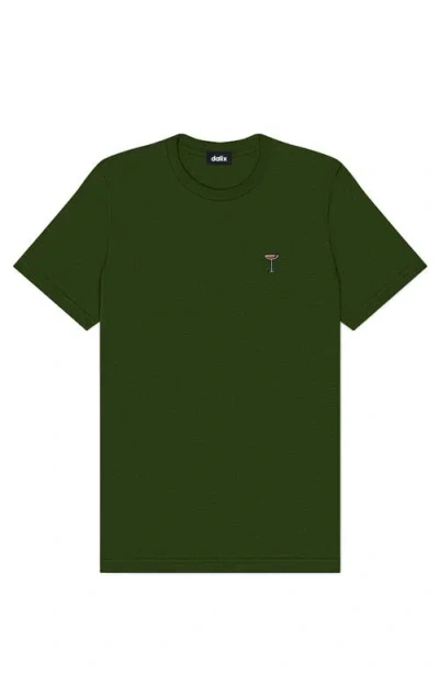 Dalix Mens Espresso Martini Midweight Tee In Green