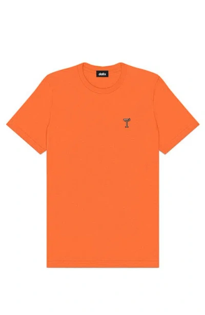 Dalix Mens Espresso Martini Midweight Tee In Orange