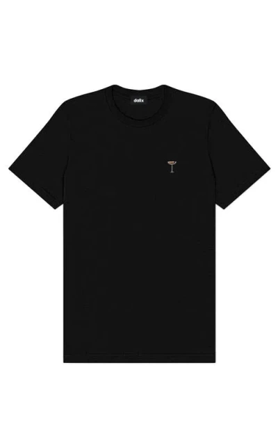 Dalix Mens Espresso Martini Midweight Tee In Black