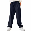 Dalix Mens Ghost Embroidered Fleece Sweats Pants In Navy Blue