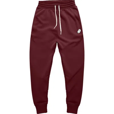 Dalix Mens Ghost Fleece Jogger Sweatpants In Burgundy