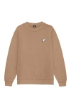 Dalix Mens Ghost Heavyweight Relaxed Sweatshirt In Brown