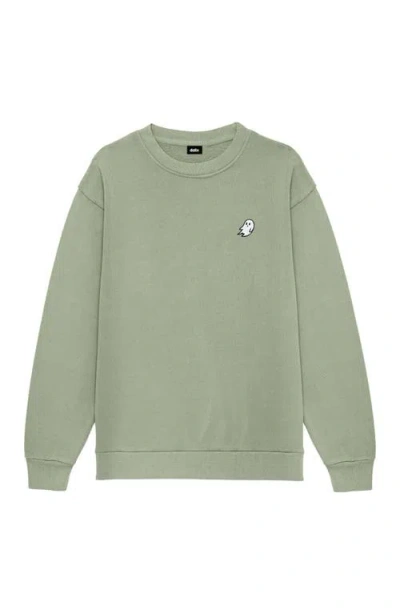 Dalix Mens Ghost Heavyweight Relaxed Sweatshirt In Green