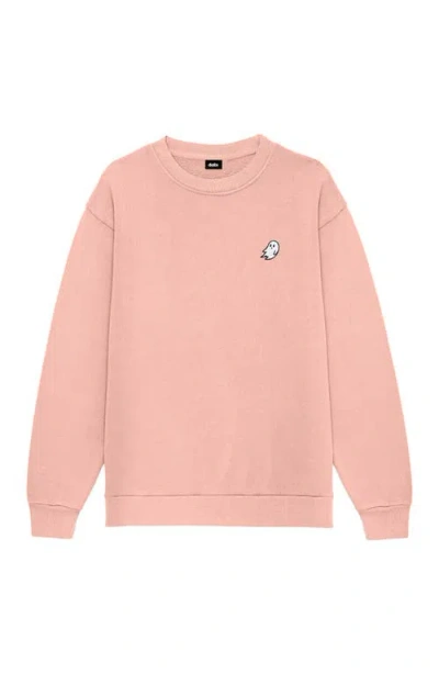 Dalix Mens Ghost Heavyweight Relaxed Sweatshirt In Pink
