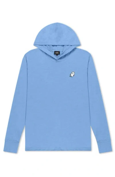 Dalix Mens Ghost Hooded Long Sleeve Jersey Tee In Blue
