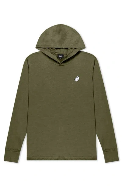 Dalix Mens Ghost Hooded Long Sleeve Jersey Tee In Green