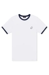 Dalix Mens Ghost Jersey Ringer Tee In White