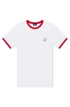 Dalix Mens Ghost Jersey Ringer Tee In White