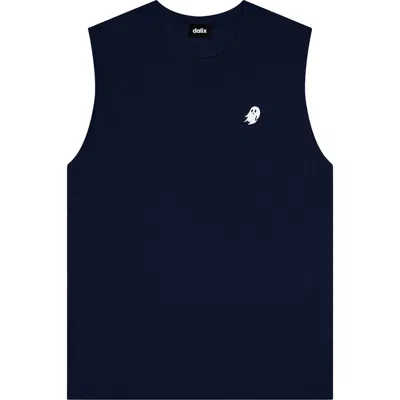 Dalix Mens Ghost Lightweight Cotton Tank In Blue