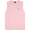 Dalix Mens Ghost Lightweight Cotton Tank In Pink