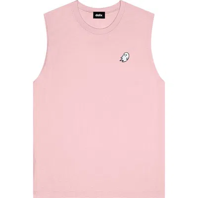 Dalix Mens Ghost Lightweight Cotton Tank In Pink