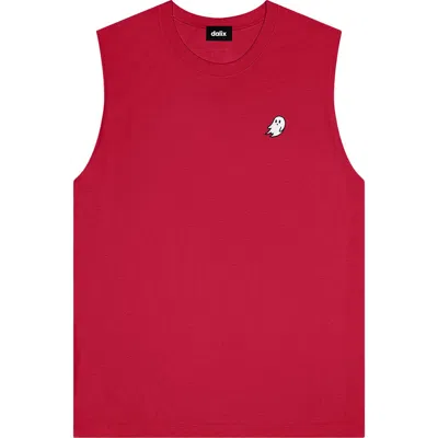 Dalix Mens Ghost Lightweight Cotton Tank In Red