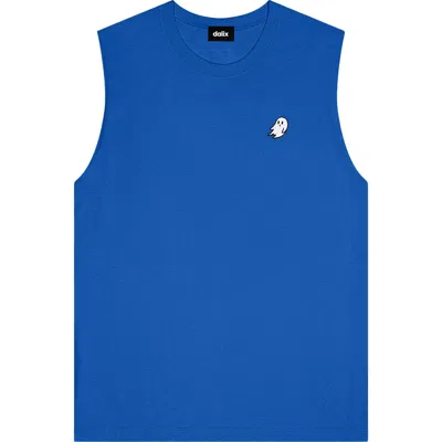 Dalix Mens Ghost Lightweight Cotton Tank In Blue