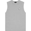 Dalix Mens Ghost Lightweight Cotton Tank In Gray