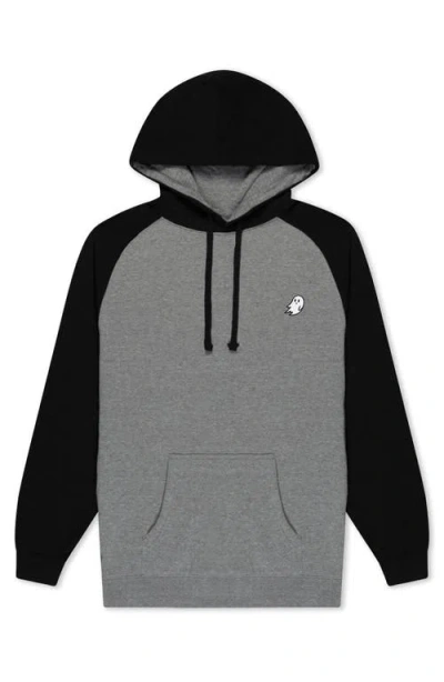 DALIX DALIX MENS GHOST MIDWEIGHT FLEECE RAGLAN SLEEVE HOODIE