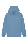 Dalix Mens Ghost Midweight Fleece Relaxed Hooded Sweatshirt In Blue