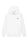 Dalix Mens Ghost Midweight Fleece Relaxed Hooded Sweatshirt In White