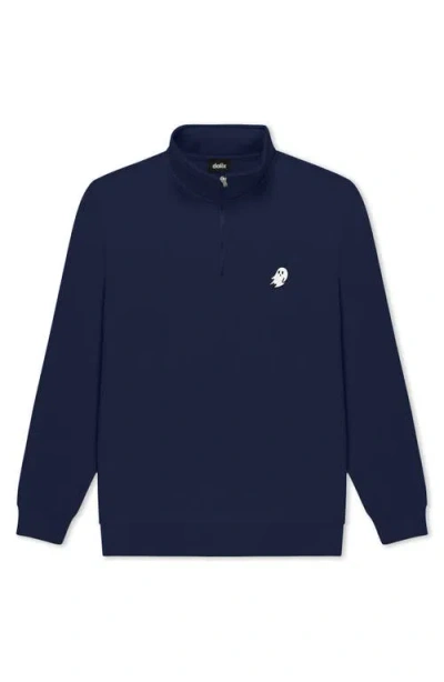 Dalix Mens Ghost Quarter Zip Pullover In Blue