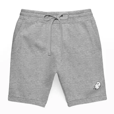Dalix Mens Ghost Relaxed Fleece Sweat Elastic Shorts In Athletic Heather