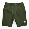 Dalix Mens Ghost Relaxed Fleece Sweat Elastic Shorts In Mil Green